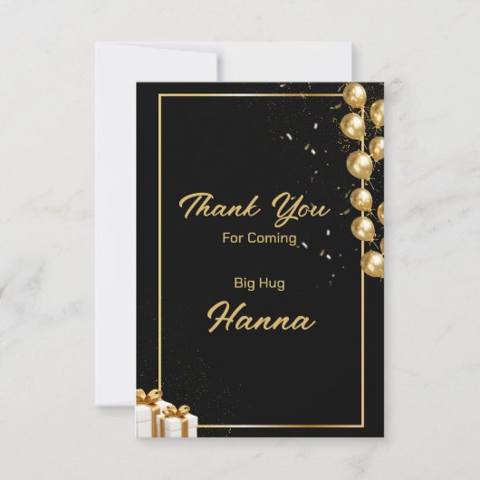 Danke, dass Sie gekommen sind Dankeskarte (Vorderseite)