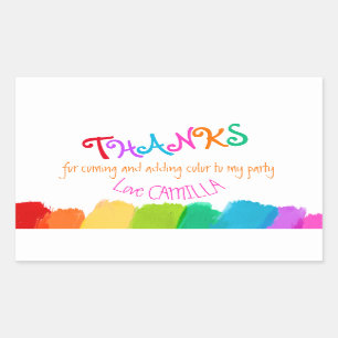 Danke, dass Sie gekommen sind, um Art Party Anstri Rechteckiger Aufkleber