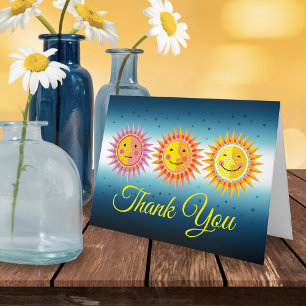 Danke, dass Sie gelb lächelnd Sun Card Karte
