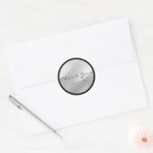 Danke, dass Sie Gray Gray Silver Black Runder Aufkleber (Umschlag)