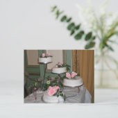 Danke, dass Sie Hochzeitstorte Postkarte (Stehend Vorderseite)