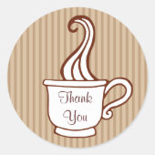 Danke, dass Sie Kaffeeaufkleber Runder Aufkleber (Vorderseite)