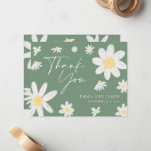 Danke, dass Sie Kartensatz Grünen Daisy Mitteilungskarte (Vorderseite/Rückseite Beispiel)