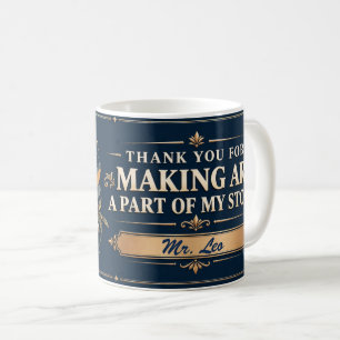 Danke, dass Sie Kunst zu einem Teil meiner Geschic Kaffeetasse