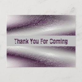 Danke, dass Sie Lila Diagonal Lines kommen Postkarte