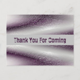 Danke, dass Sie Lila Diagonal Lines kommen Postkarte