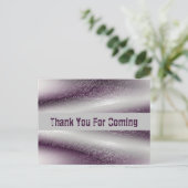 Danke, dass Sie Lila Diagonal Lines kommen Postkarte (Stehend Vorderseite)