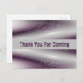 Danke, dass Sie Lila Diagonal Lines kommen Postkarte (Vorne/Hinten)