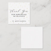 Danke, dass Sie mein Business White Gold unterstüt Begleitkarte (Vorne/Hinten)