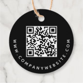 Danke, dass Sie mein Geschäft Logo Schwarz unterst Geschenkanhänger (Rückseite)