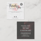 Danke, dass Sie mein Geschäft unterstützt haben Quadratische Visitenkarte (Vorne/Hinten)