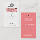 Danke, dass Sie mein Geschäft unterstützt haben Visitenkarte (Vorne/Hinten)