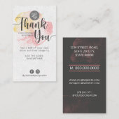 Danke, dass Sie mein Geschäft unterstützt haben Visitenkarte (Vorne/Hinten)