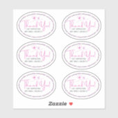 Danke, dass Sie mein kleines Unternehmen unterstüt Aufkleber (Blatt)