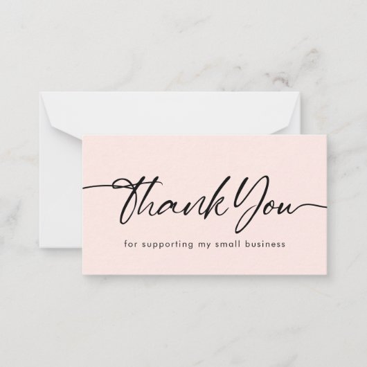 Danke, dass Sie mein kleines Unternehmen unterstüt Mitteilungskarte (Vorderseite)