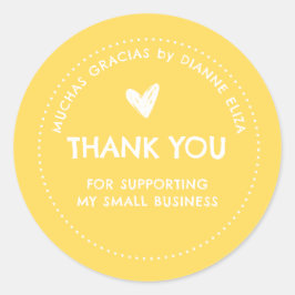 Danke, dass Sie mein kleines Unternehmen unterstüt Runder Aufkleber