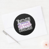 Danke, dass Sie mein kleines Unternehmen unterstüt Runder Aufkleber (Umschlag)