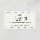 Danke, dass Sie mein kleines Unternehmen unterstüt Visitenkarte (Vorderseite)