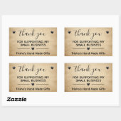 Danke, dass Sie mein Label für kleine Unternehmen Rechteckiger Aufkleber (Blatt)