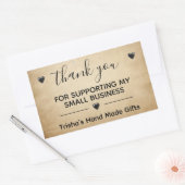 Danke, dass Sie mein Label für kleine Unternehmen  Rechteckiger Aufkleber (Umschlag)