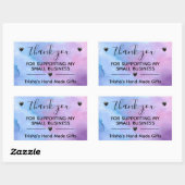 Danke, dass Sie mein Label für kleine Unternehmen  Rechteckiger Aufkleber (Blatt)