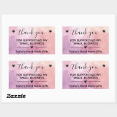 Danke, dass Sie mein Label für kleine Unternehmen  Rechteckiger Aufkleber (Blatt)