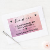 Danke, dass Sie mein Label für kleine Unternehmen  Rechteckiger Aufkleber (Umschlag)