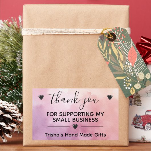 Danke, dass Sie mein Label für kleine Unternehmen  Rechteckiger Aufkleber (Feiertag)