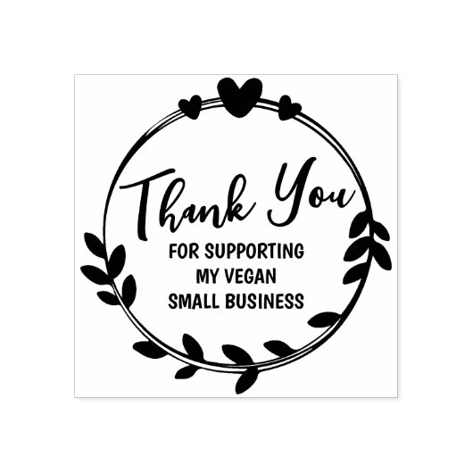 Danke, dass Sie mein Veganes kleines Unternehmen u Gummistempel (Prägung)