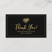 Danke, dass Sie mein Veganes kleines Unternehmen u Visitenkarte (Vorderseite)