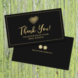 Danke, dass Sie mein Veganes kleines Unternehmen u Visitenkarte