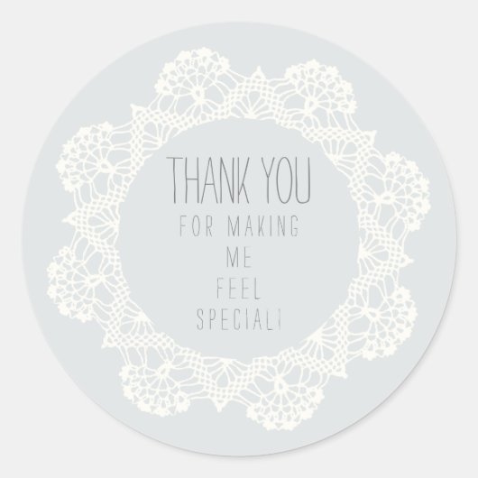 Danke, dass Sie mich besonders blass grau gemacht  Runder Aufkleber (Vorderseite)