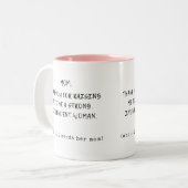 Danke, dass Sie mich für eine starke Position ausg Zweifarbige Tasse (Vorderseite Links)