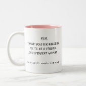 Danke, dass Sie mich für eine starke Position ausg Zweifarbige Tasse (Links)