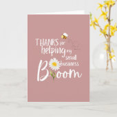 Danke, dass Sie mir bei der Bloom-Karte für kleine Karte (Gelbe Blume)