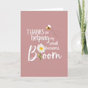 Danke, dass Sie mir bei der Bloom-Karte für kleine Karte