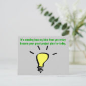 Danke, dass Sie mir für diese Idee danken Postkarte (Stehend Vorderseite)