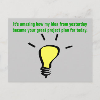 Danke, dass Sie mir für diese Idee danken Postkarte