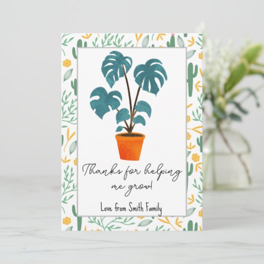 Danke, dass Sie mir geholfen haben, den Kartenhalt Einladung (Stehend Vorderseite)