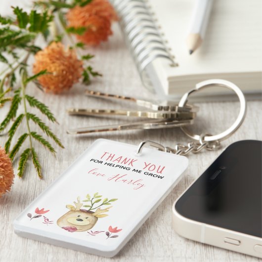 Danke, dass Sie mir geholfen haben, Niedliche Pfla Schlüsselanhänger (Vorderseite rechts)