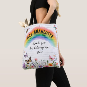 Danke, dass Sie mir geholfen haben, Regenbogen-Leh Tasche