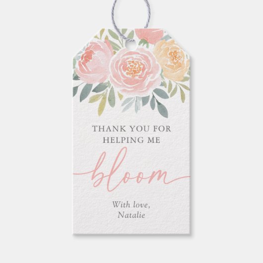 Danke, dass Sie mir helfen konnten, den Lehrer zu Geschenkanhänger (Vorderseite)