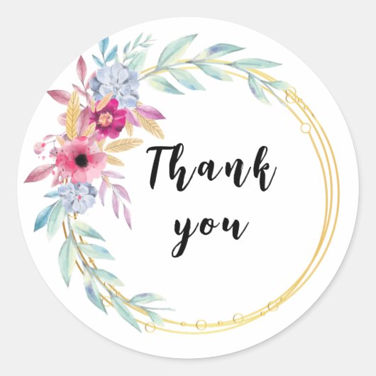 Danke, dass Sie mit Kranz Aufkleber gemacht haben (Vorderseite)