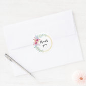 Danke, dass Sie mit Kranz Aufkleber gemacht haben (Umschlag)