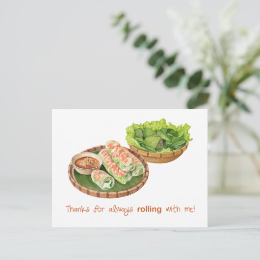 Danke, dass Sie mit meiner Karte rollen (Stehend Vorderseite)