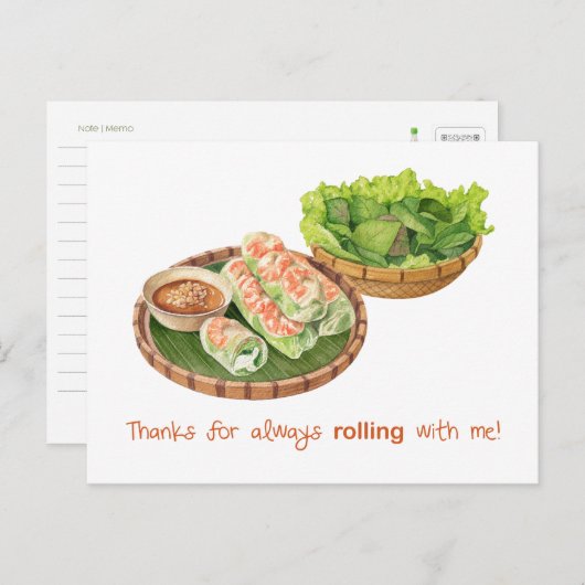 Danke, dass Sie mit meiner Karte rollen (Vorne/Hinten)