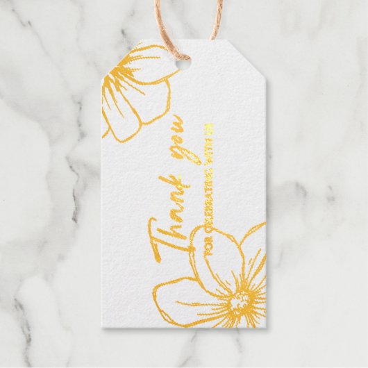 Danke, dass Sie mit uns feiern Geschenkanhänger (Vorderseite)