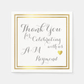 Danke, dass Sie mit uns feiern Serviette (Vorderseite)