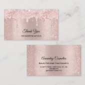 Danke, dass Sie mit uns Rose Tropfen einkaufen Visitenkarte (Vorne/Hinten)