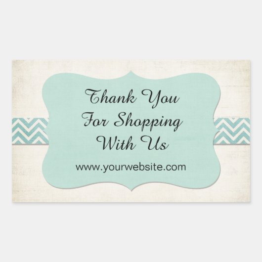 'Danke, dass Sie mit uns Shopping gemacht haben' M Rechteckiger Aufkleber (Vorderseite)